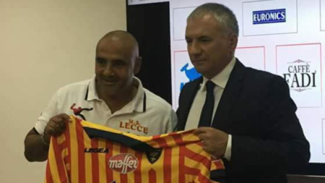 Il direttore sportivo del Lecce, Meluso e il mister, Liverani.