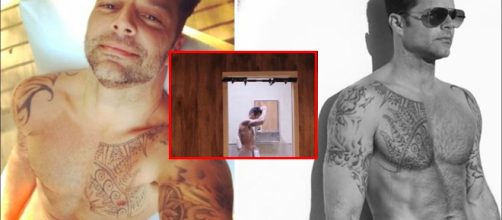 O cantor apareceu somente de toalha ( Reprodu&ccedil;&atilde;o - Instagram )