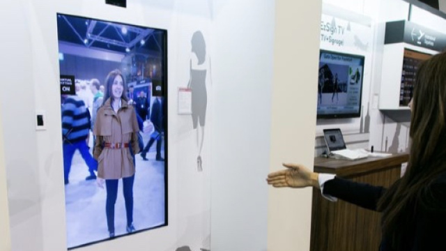 Camerino virtuale in uso in una mostra