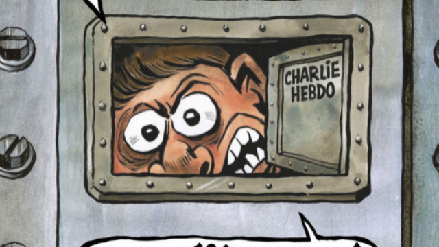 Copertina del numero di Charlie Hebdo che denucia le condizioni dopo l'attentato