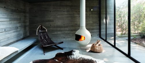 Bathyscafocus. Hogar de le&ntilde;a suspendido y pivotante de 360&ordm;