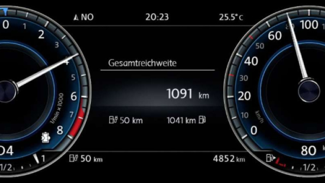 Il tachimetro di un'automobile