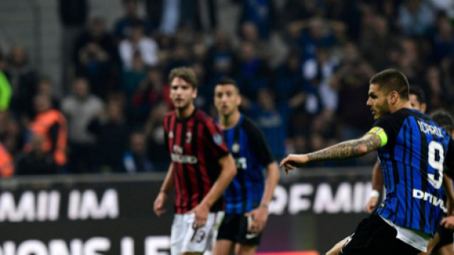 Milan-Inter derby con rigore di icardi