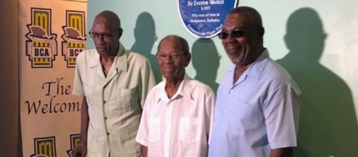 Cricket legends Sir Wesley Hall, Sir Charlie Griffith and Mr.Desmond Haynes. Image credit (Supplied: BTMI)