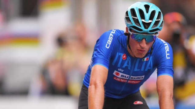 Gianni Moscon &egrave; arrivato quinto nella gara dei professionisti dei Mondiali di ciclismo