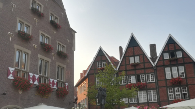 Centro cittadino di M&uuml;nster. Foto di propriet&agrave; dell'autrice.