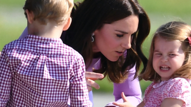 Kate Middleton con George e Charlotte