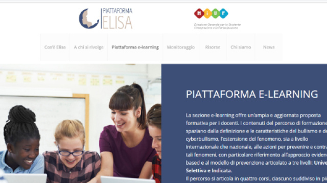 Elisa, la nuova piattaforma del Miur di insegnamento online contro bullismo e cyberbullismo.
