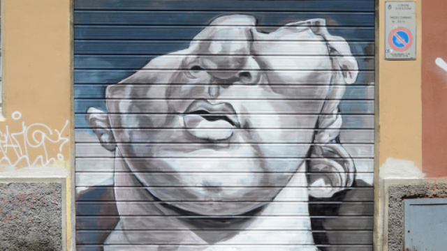 Pablo Pinxit: sulle 'Serrande d'arte' di Milano le immagini di Dante, Leopardi e Goethe