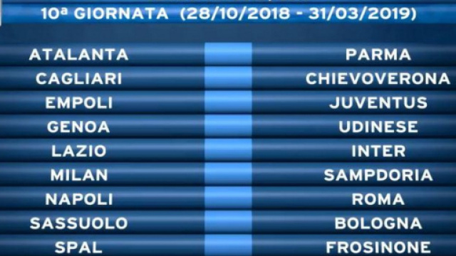 Diretta Serie A, la decima giornata su Dazn e Sky: orari anticipi e posticipi