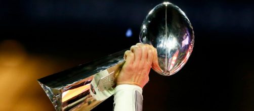 Super Bowl trophy in play. - [New England Patriots / YouTube screencap]