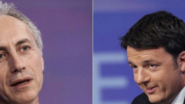 Marco Travaglio e Matteo Renzi