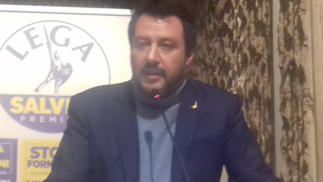 Matteo Salvini esulta per il risultato della Lega a Trento e Bolzano
