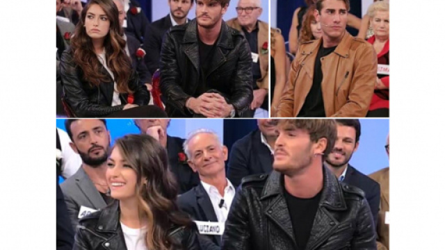 Uomini e donne: Nilufar e Giordano in studio.