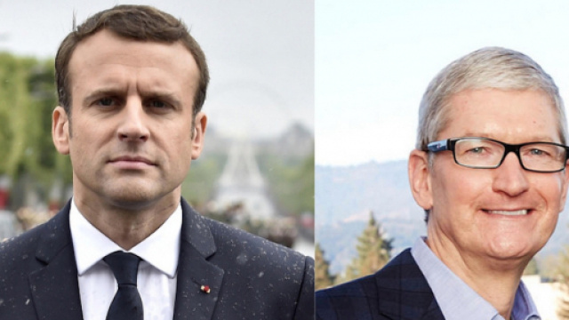 Emmanuel Macron a re&ccedil;u Tim Cook, PDG d'Apple