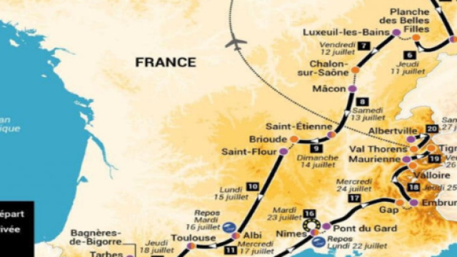 Tre tappe pirenaiche e tre tappe alpine per il Tour de France 2019