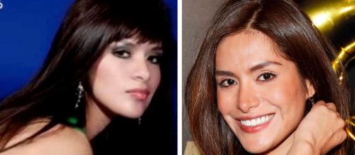 Miriam Saavedra, antes y despu&eacute;s de operarse. / GTRES