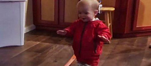 LPBW Baby J - first time playing wth hot wheel track - Image credit - Matt Roloff | Instagram