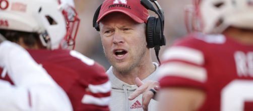 Nebraska coach leading his players. - [apnews / YouTube screencap]