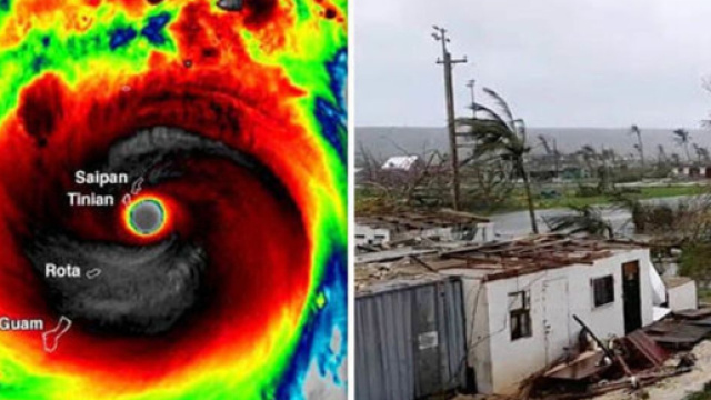 Il super tifone Yutu devasta Saipan ed &egrave; diretto sulle Filippine