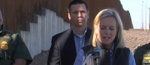 Homeland Security Secretary tours border wall [Image courtesy &ndash; ABC 10 News YouTube video]