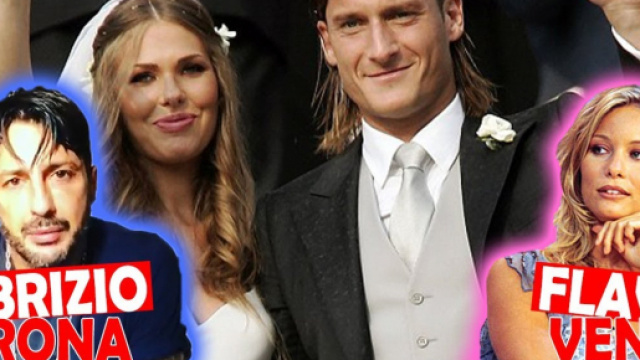 fabrizio corona, flavia vento, ilary blasi e francesco totti