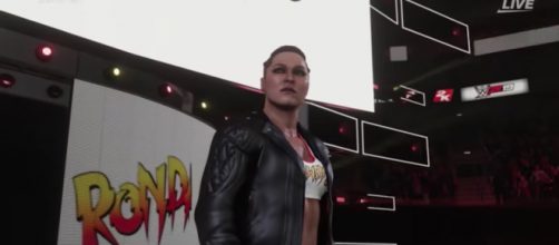 Ronda Rousey is a newcomer in WWE but has quickly got 'WWE 2K19' game's best overall rating for a female superstar. - [WWE / YouTube screencap]