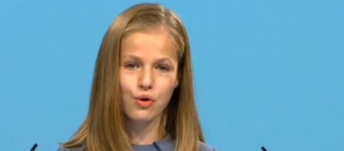 Leonor en el acto del Instituto Cervantes