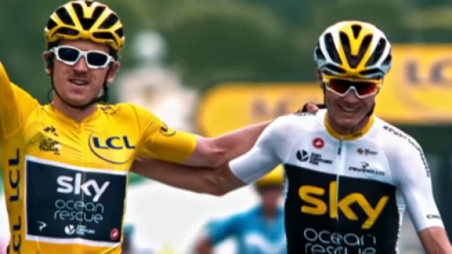Geraint Thomas e Chris Froome a fine Tour de France