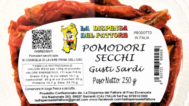 Pomodori secchi richiamati dal mercato.