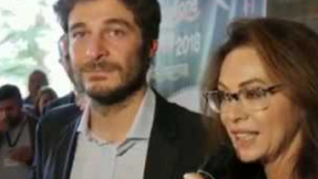 L'attore Lino Guanciale e l'attrice Elena Sofia Ricci.