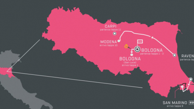 Giro d&rsquo;Italia 2019, partenza da Bologna
