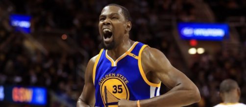 Kevin Durant helped lead the Warriors to their 11th win of the season on November 10. - [NBA / YouTube screencap]