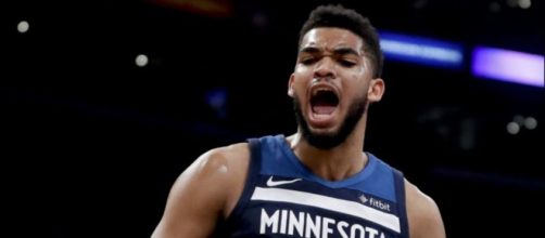 Karl-Anthony Towns achieved an impressive double-double in a Timberwolves win. [Image via NBA/YouTube]