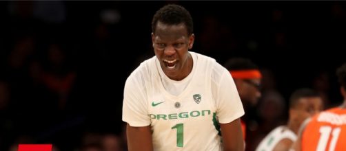 An Oregon player celebrates beating Syracuse. - [ESPN / YouTube screencap]