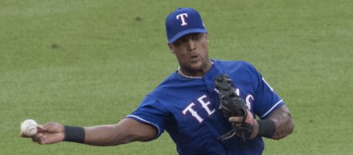 Adrian Beltre playing the field. [image source: Keith Allison- Wikimedia Commons]