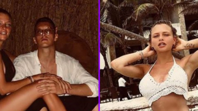 Giulia Provvedi con Pierluigi Gollini durante una vacanza