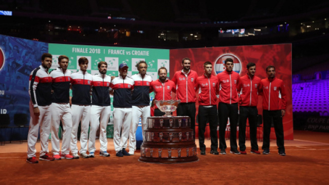 Pr&eacute;sentation des &eacute;quipes - finale de Coupe Davis 2018