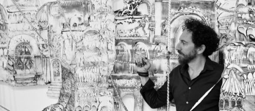 Visual artist Kevork Mourad, U.S. citizen, living his art. Photo: Mark Gurevich, courtesy of artist, used with permission.