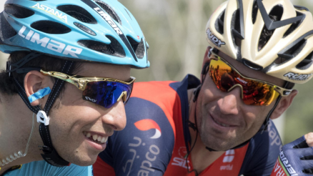 Fabio Aru e Vincenzo Nibali, gi&agrave; compagni di squadra alla Astana