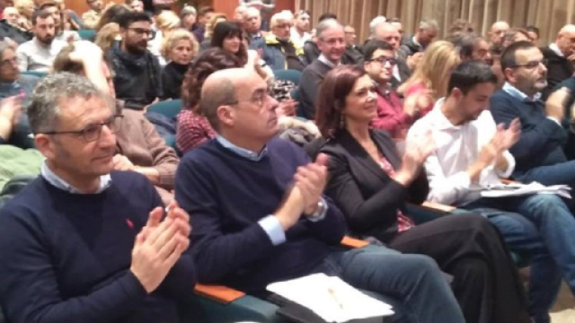 Laura Boldrini e Nicola Zingaretti all'assemblea di Futura del 24 novembre