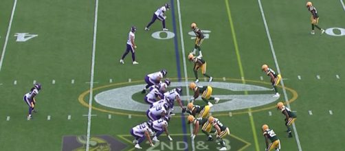 After ending in a tie earlier this season, the Vikings and Packers meet again on Sunday (Nov. 24). [Image via NFL/YouTube]