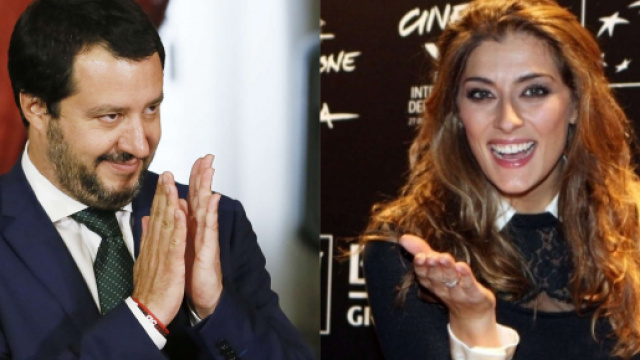 Da sinistra Matteo Salvini e Elisa Isoardi