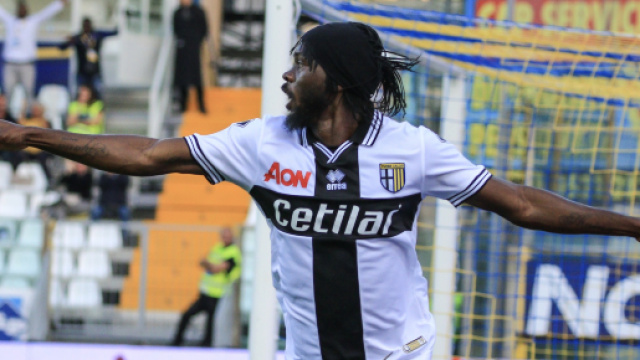 Gervinho esulta: l'apporto dell'ex attaccante della Roma si sta rivelando fondamentale per il Parma.