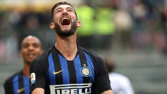 Inter-Genoa 5-0: l'esultanza di Gagliardini autore di una doppietta