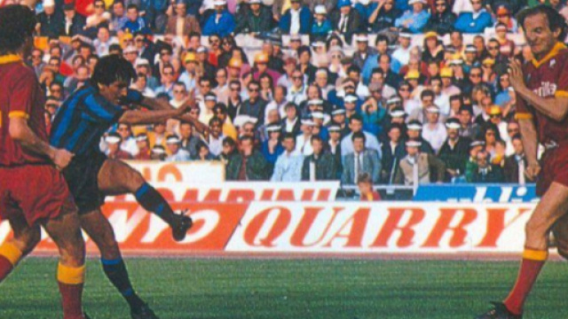 Il gol di Ramon Diaz in Roma-Inter 0-3 della stagione 1988/89: i nerazzurri tornano a vincere all'Olimpico dopo 11 anni e 9 sconfitte di fila