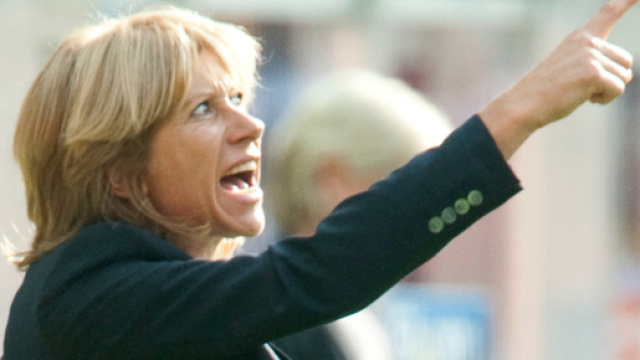 Carolina Morace, allenatrice del Milan femminile.