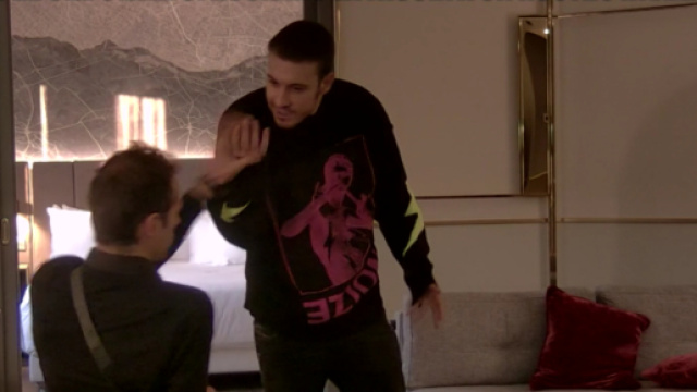 Fred De Palma durante lo scherzo de Le Iene