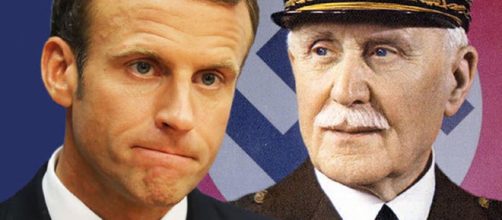 Emmanuel Macron y el Mariscal Philippe P&eacute;tain. El Presidente halaga al militar, pese a todo, por su actuaci&oacute;n en la Gran Guerra.