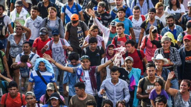 la caravane des migrants honduriens